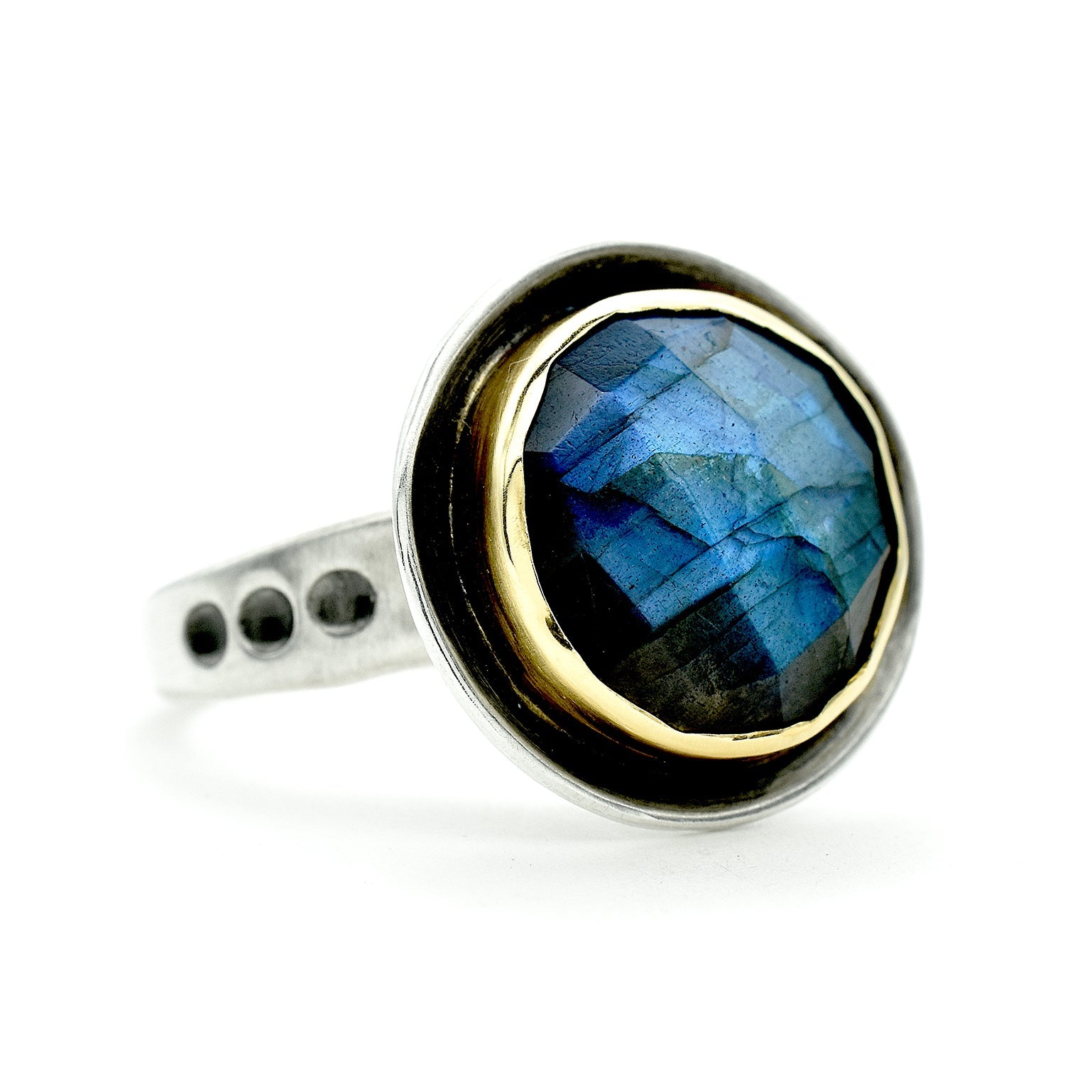 Faceted labradorite outlet ring