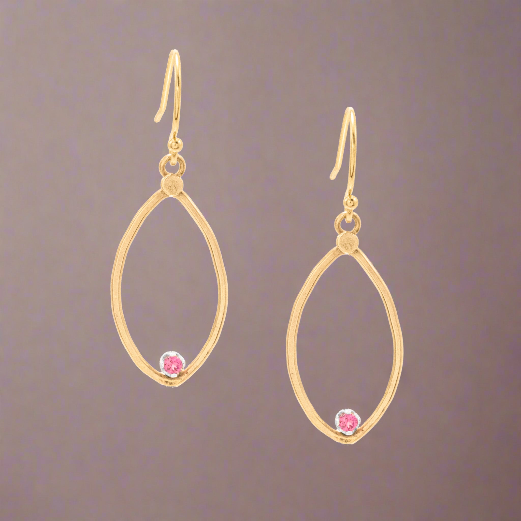 Crimson Rhodolite Earrings - Earrings