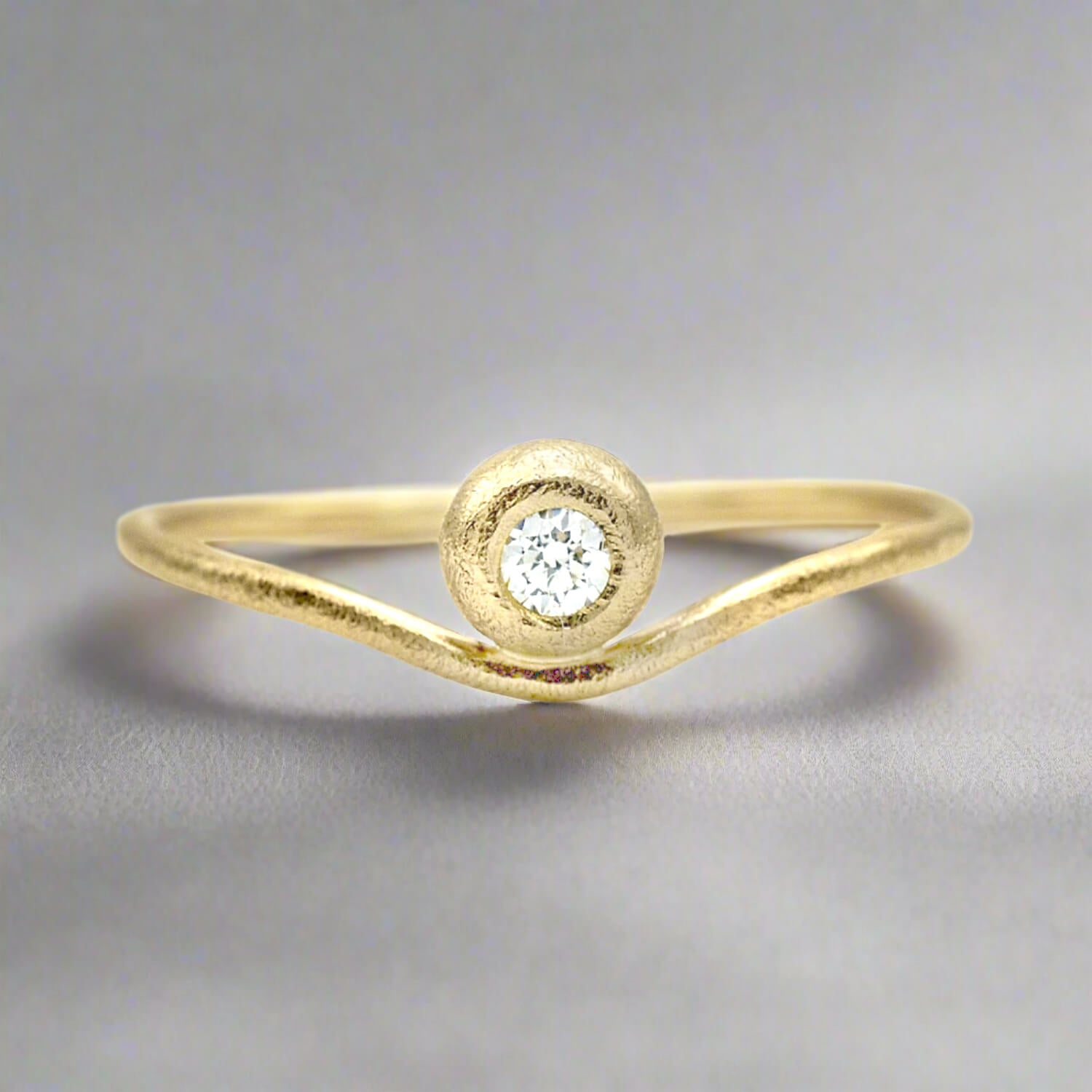 Curved Diamond Ring