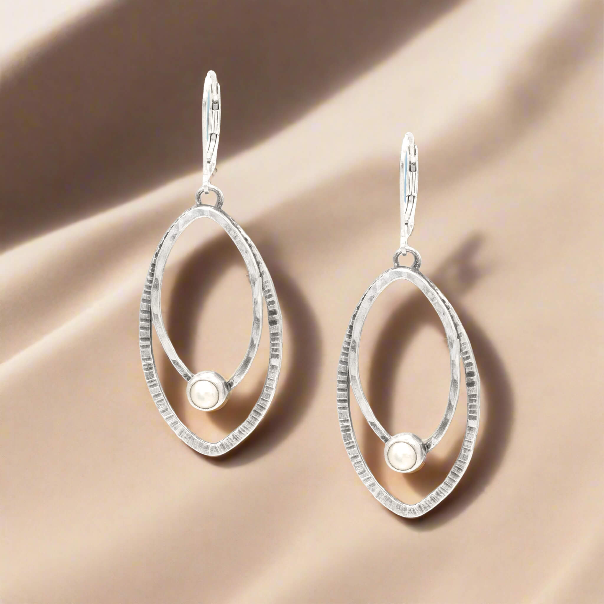 Double Marquis Pearl Earring - Earrings