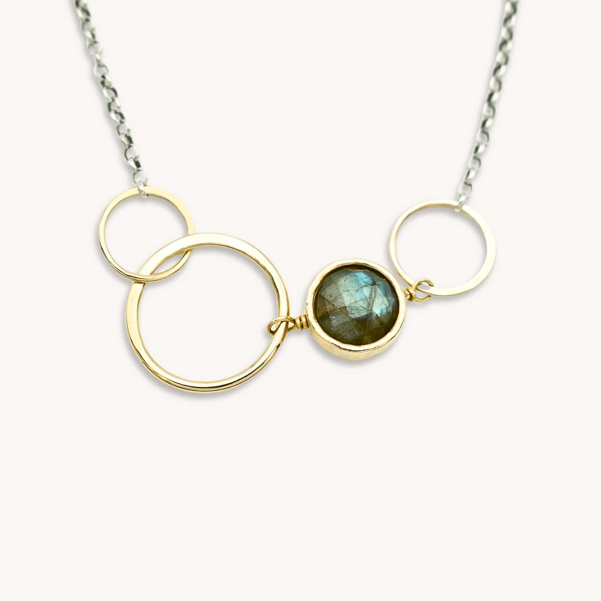 Enchanted Aurora Labradorite Charm Necklace - Necklaces