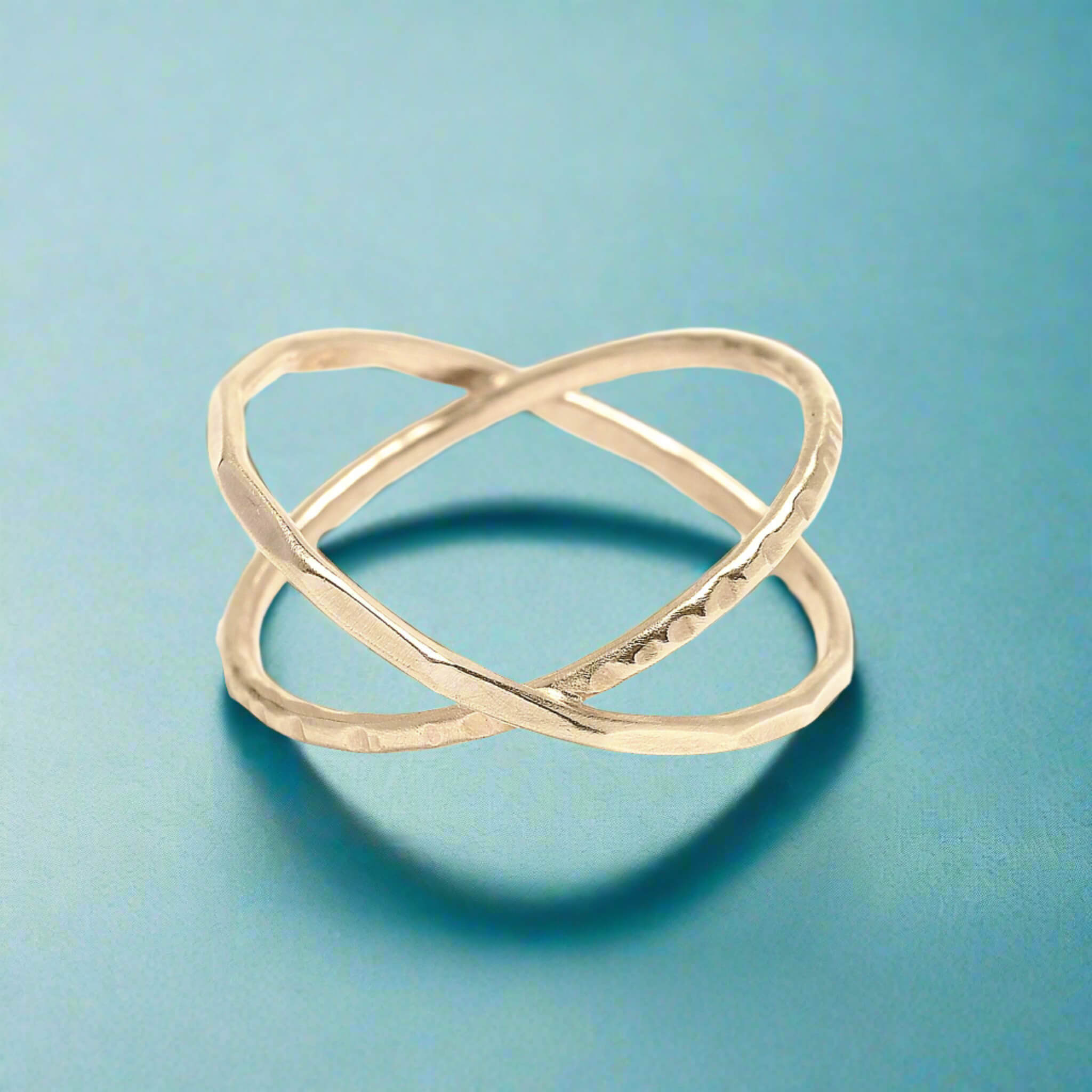 Gilded Crisscross Ring - Rings