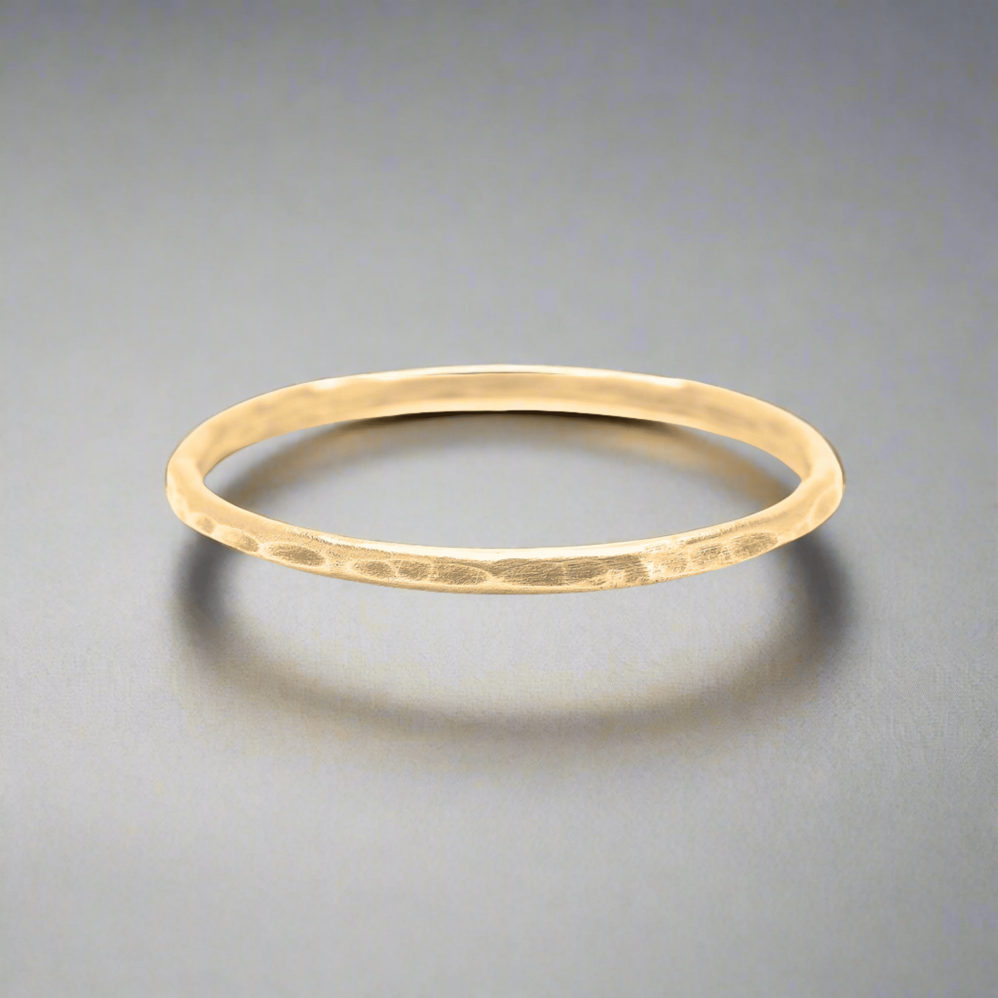 Gilded Hammered Stacker - Rings