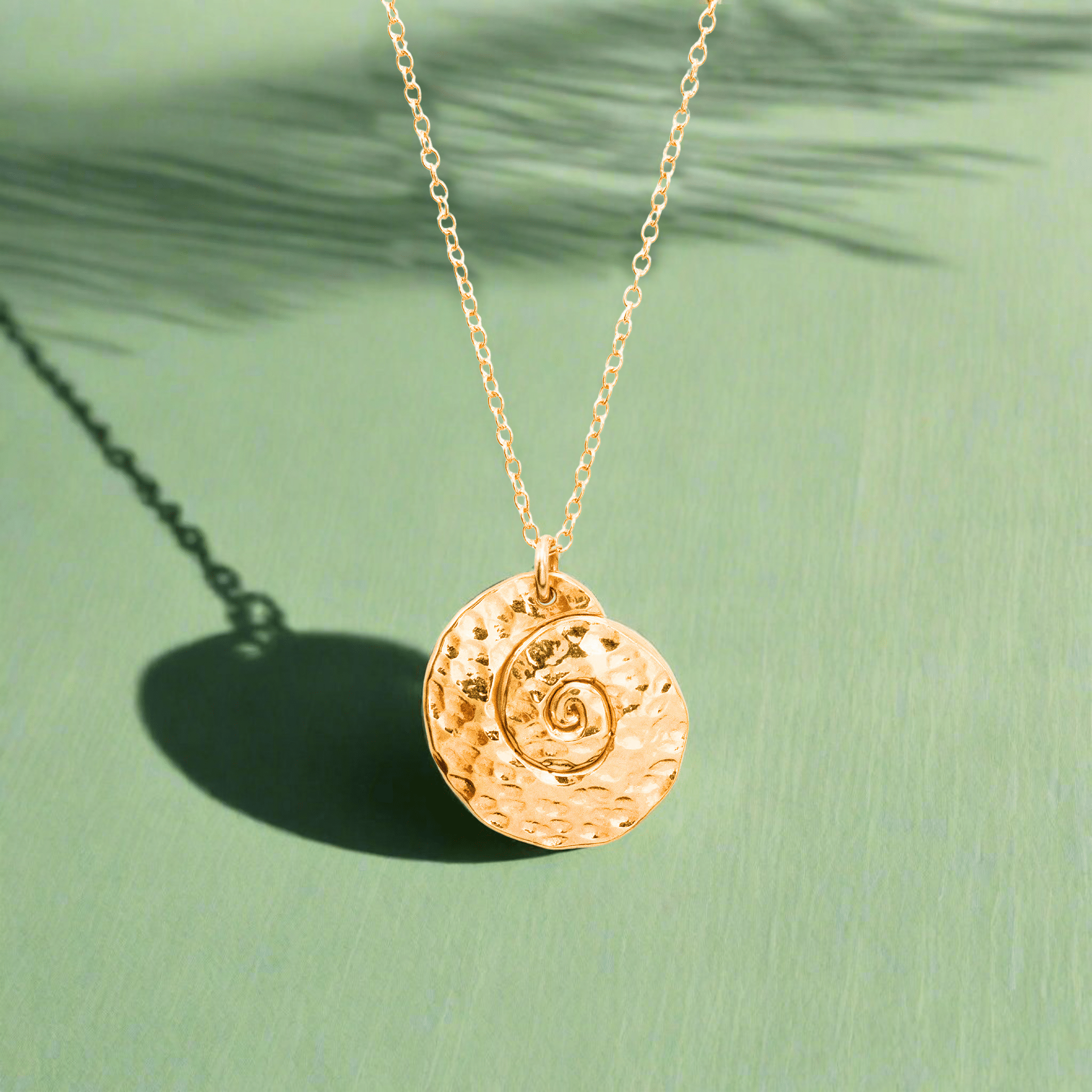 Gilded Nautilus Medallion - Necklaces