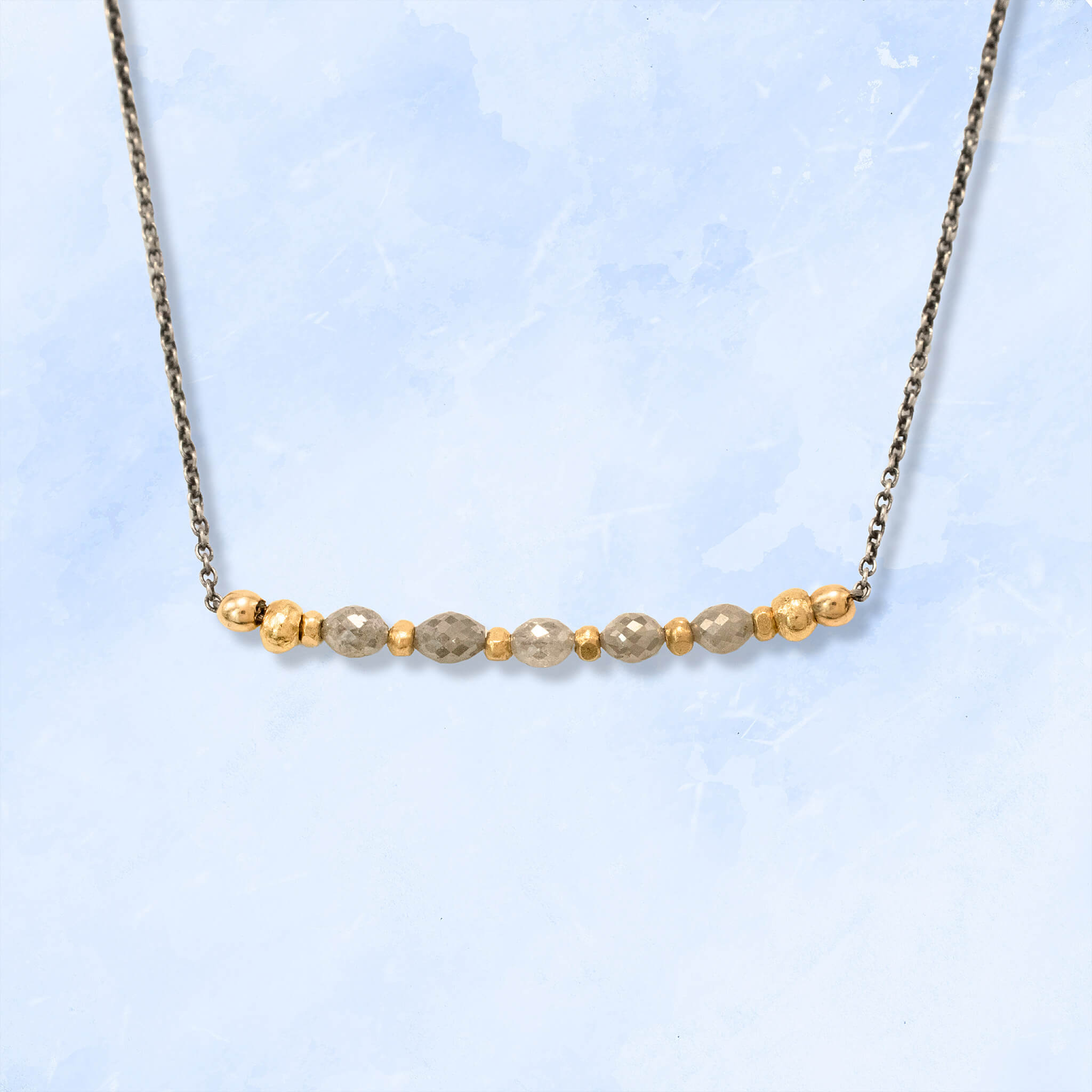 Glistening Lace Diamond Necklace - Necklaces