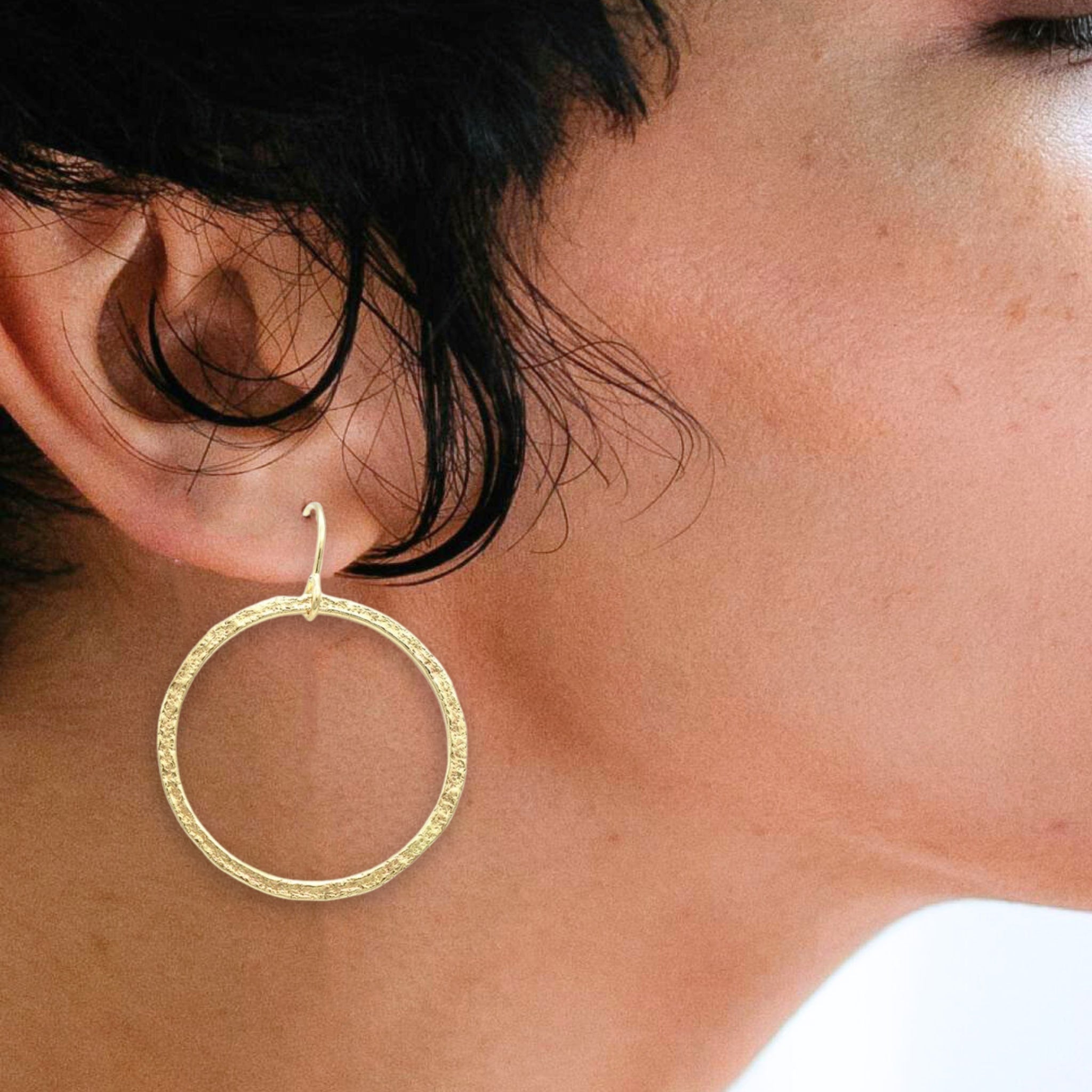Golden Circle Earring - Earrings