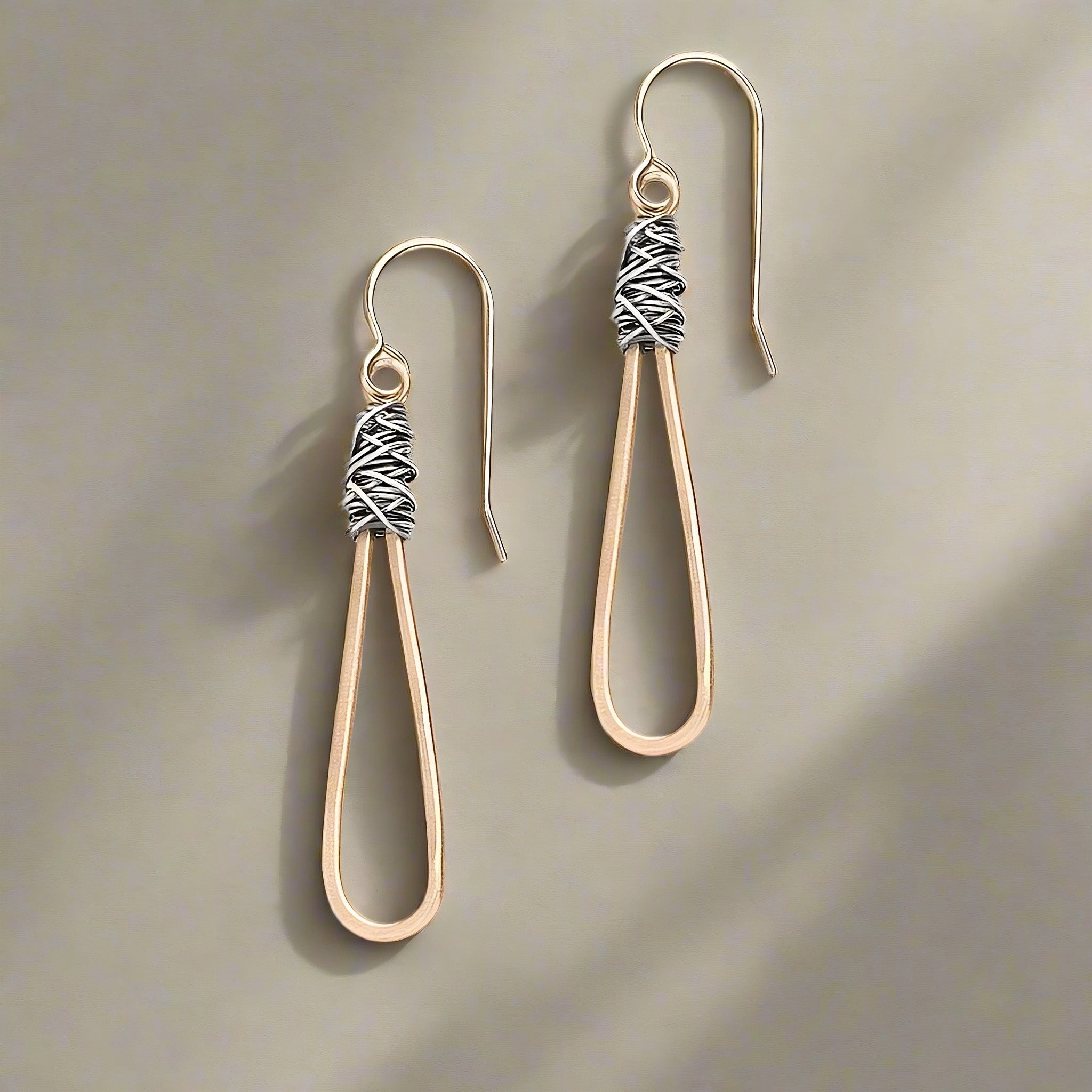 Golden Teardrop Earring - Earrings