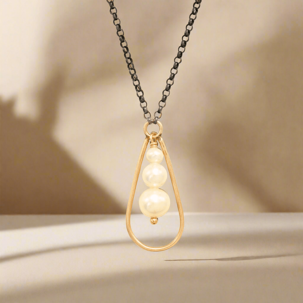 Pearl Trifecta Necklace - Necklaces