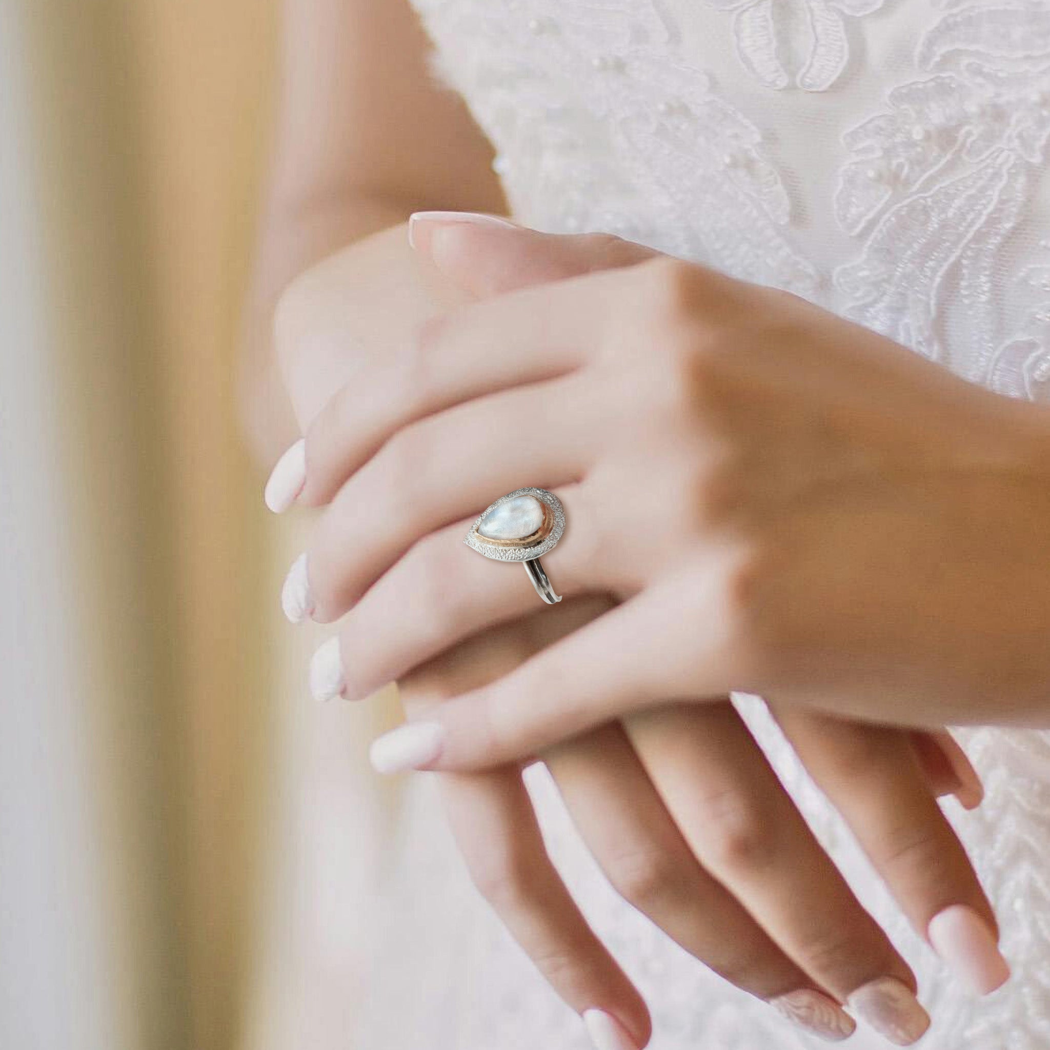 Rivermist Moonstone Ring - Rings