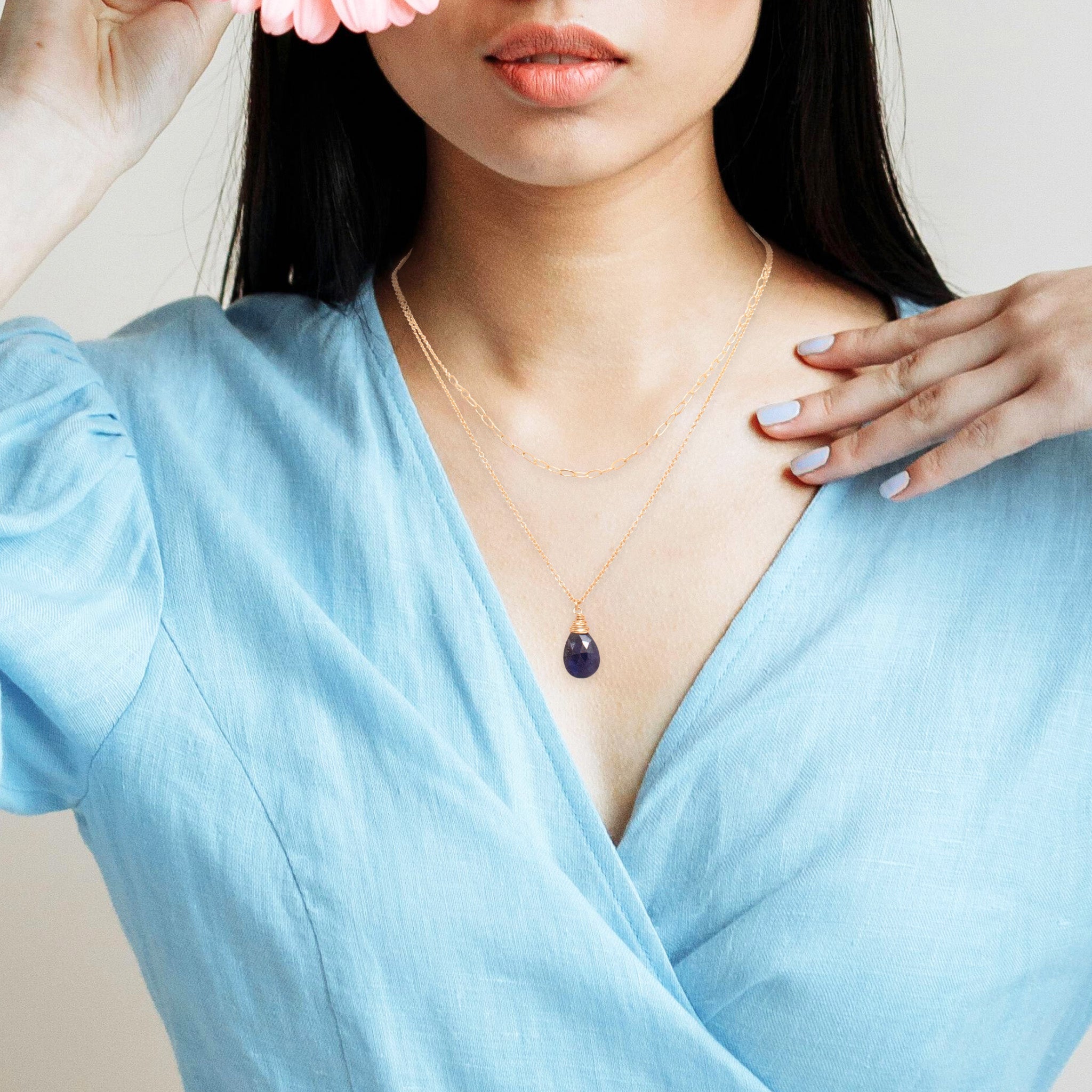 Sapphire Trellis Necklace - Necklaces