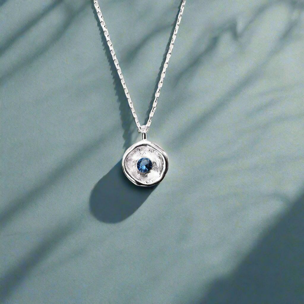 Sterling Cup Birthstone Necklace - Necklaces