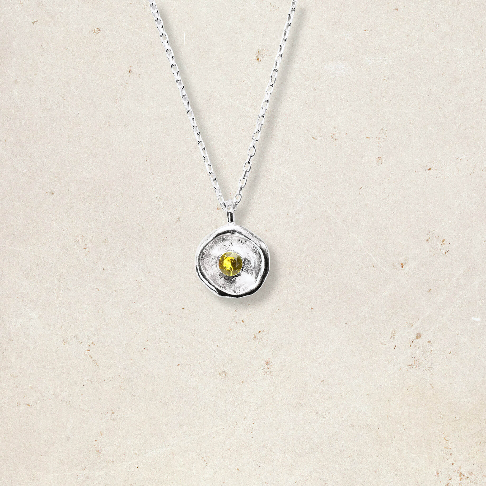 Sterling Cup Birthstone Necklace - Necklaces