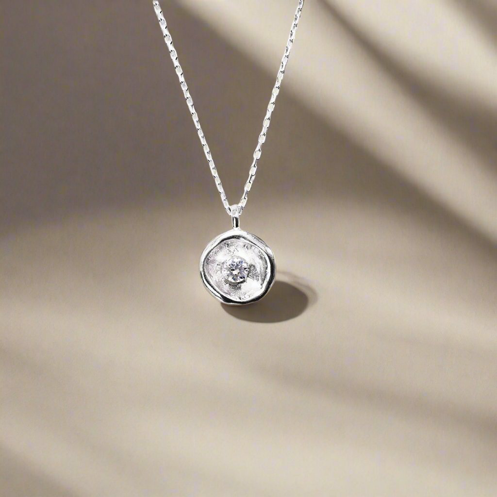 Sterling Cup Birthstone Necklace - Necklaces