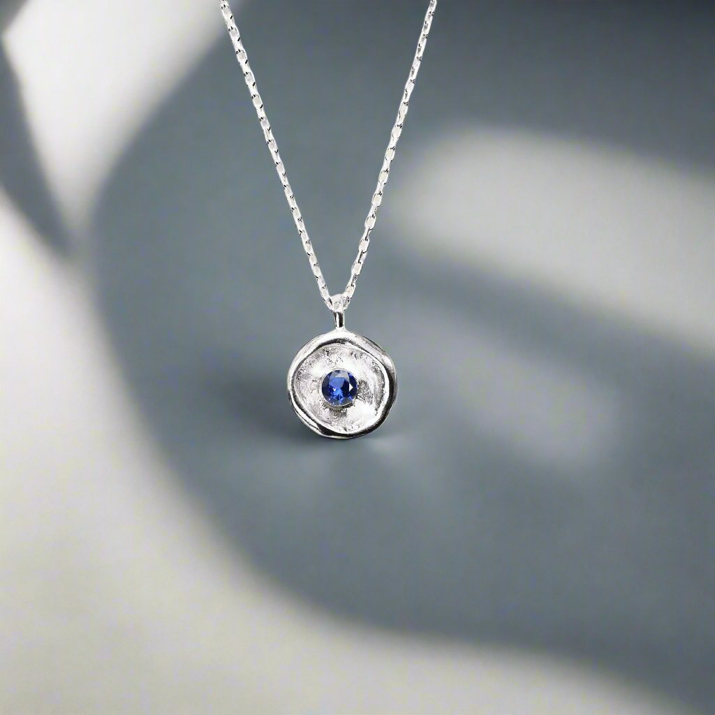 Sterling Cup Birthstone Necklace - Necklaces