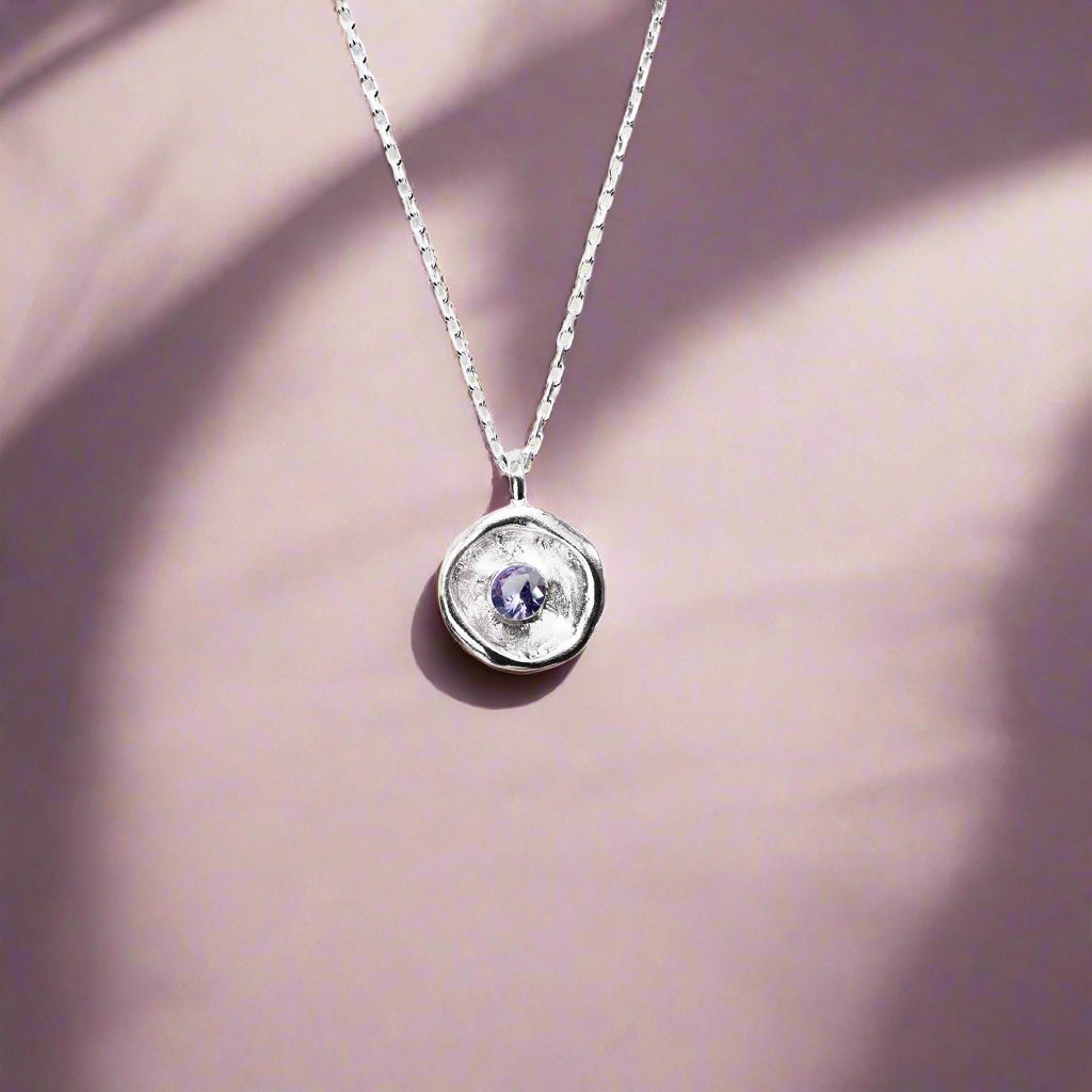 Sterling Cup Birthstone Necklace - Necklaces