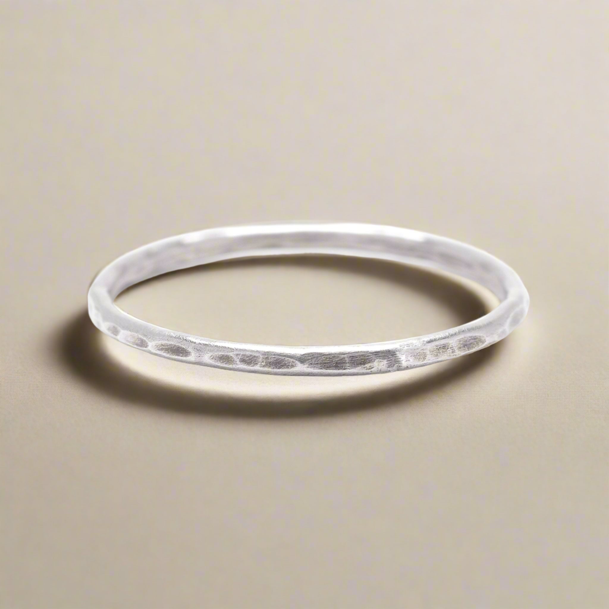 Sterling Hammered Stacker - Rings