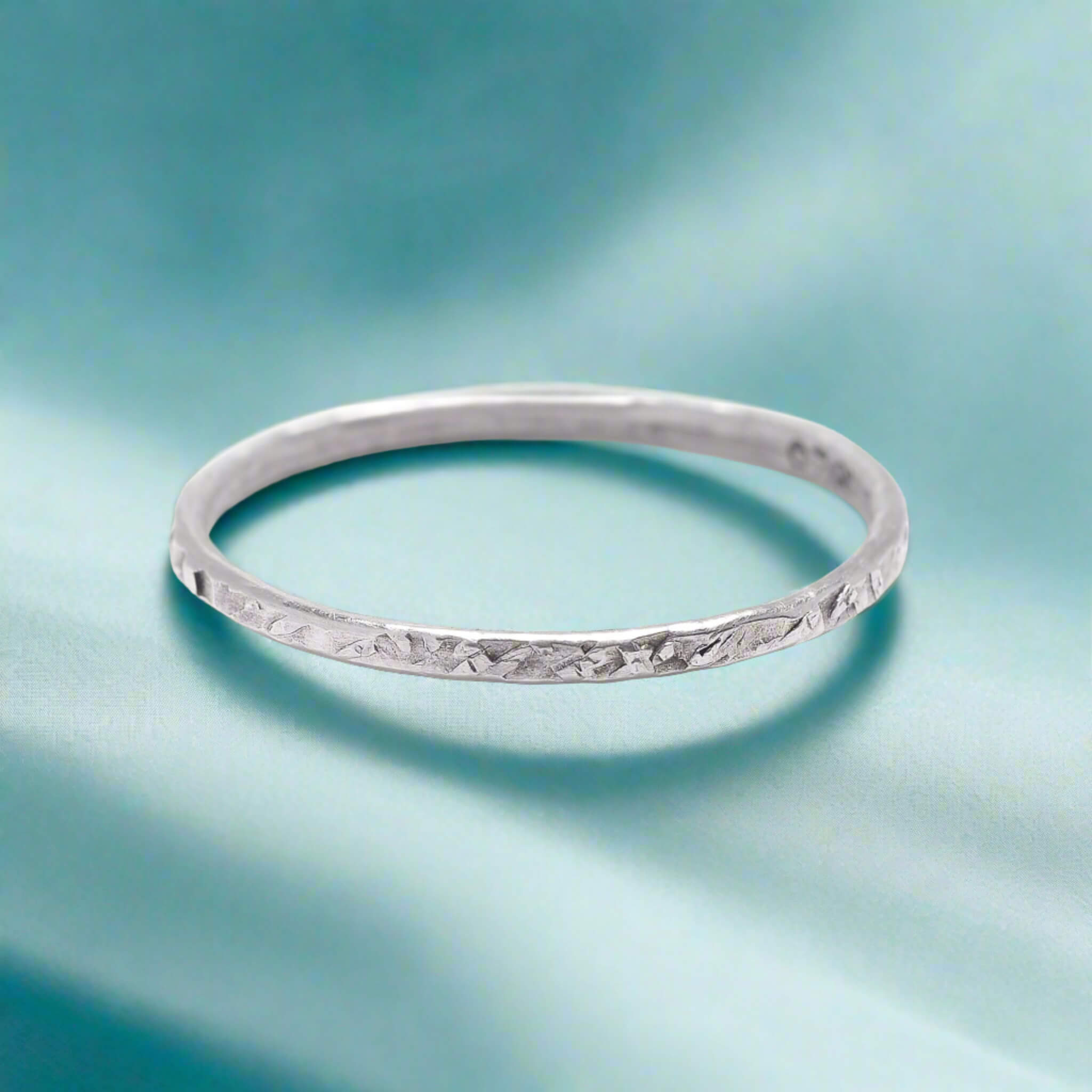 Sterling Textured Stacker - Rings