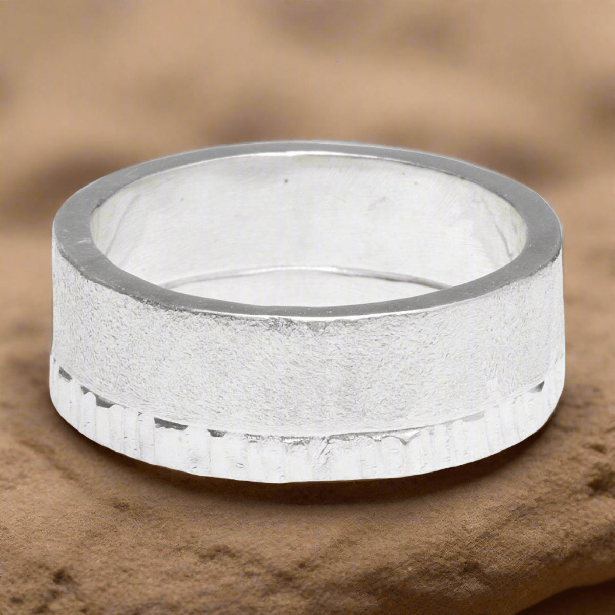 Textured Sterling Band - Rings