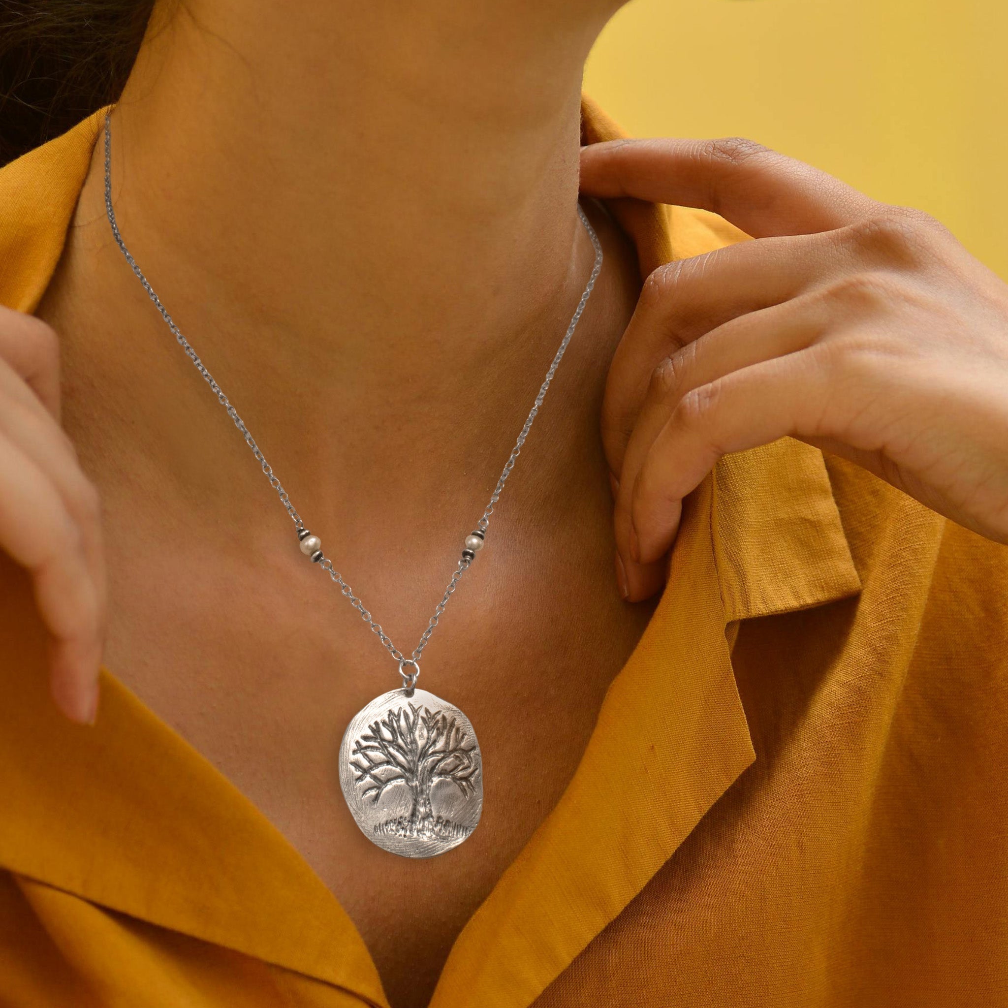 Tree Medallion Necklace - Necklaces