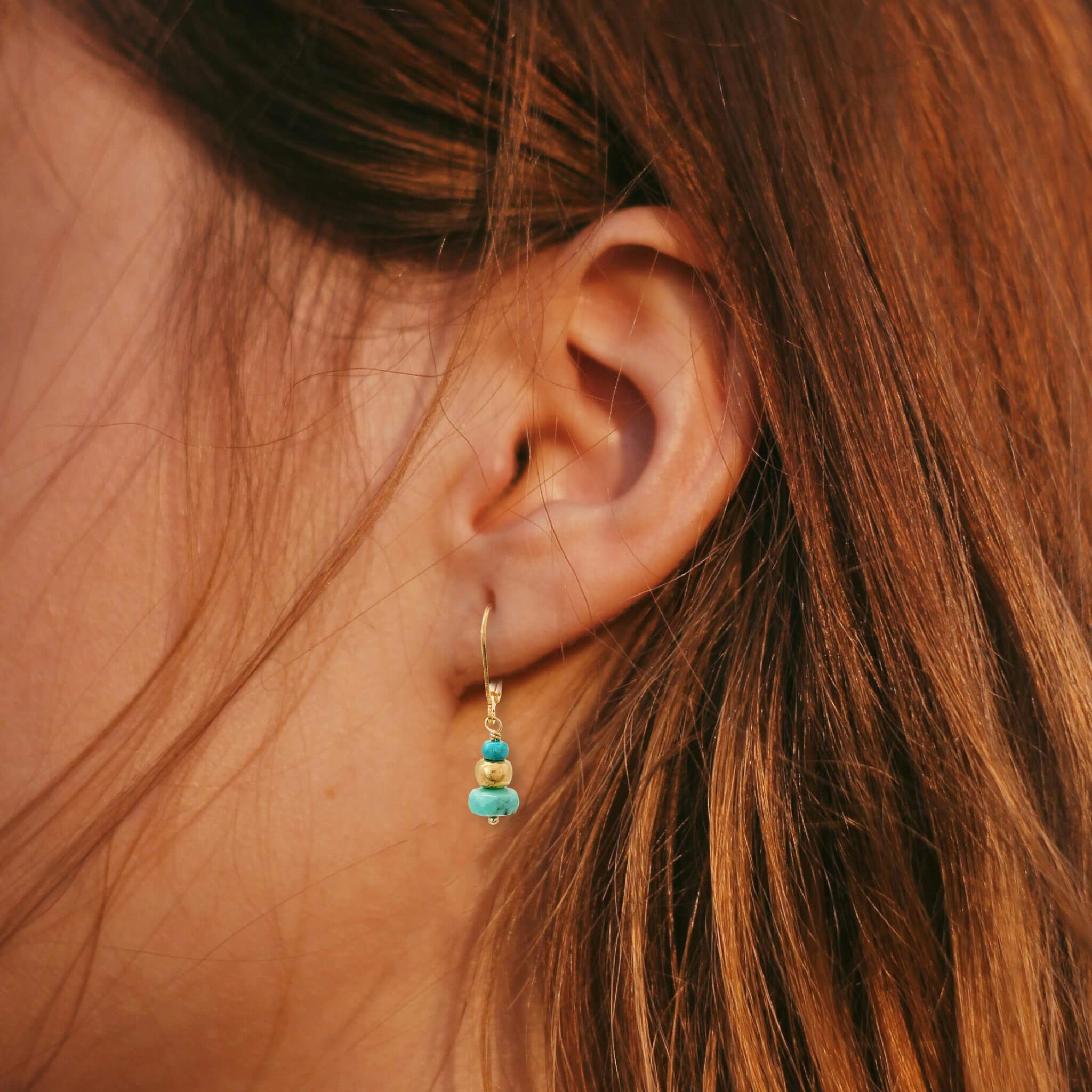 Turquoise Tandem Earrings - Earrings